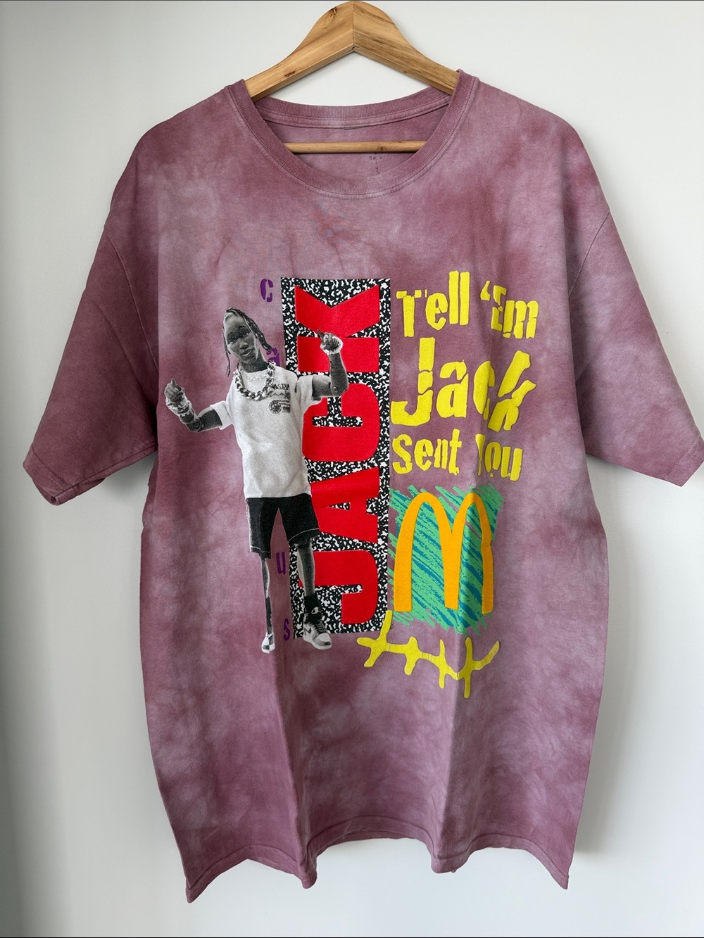 McDonald’s x Cactus Jack Tie-Dye Graphic Tee with Bold Retro Print